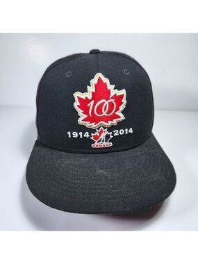 Nike Hockey Canada 100 Year Anniversary Snapback Hat Black Adjustable Cap